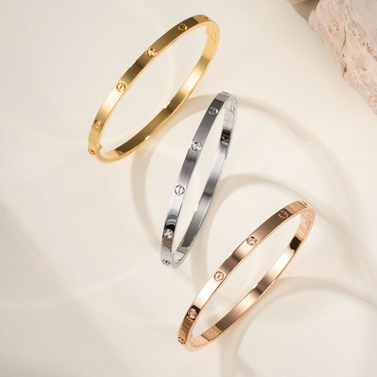 [⭐Shinejoy]LOVE BRACELET 3.65MM 6 DIAMONDS