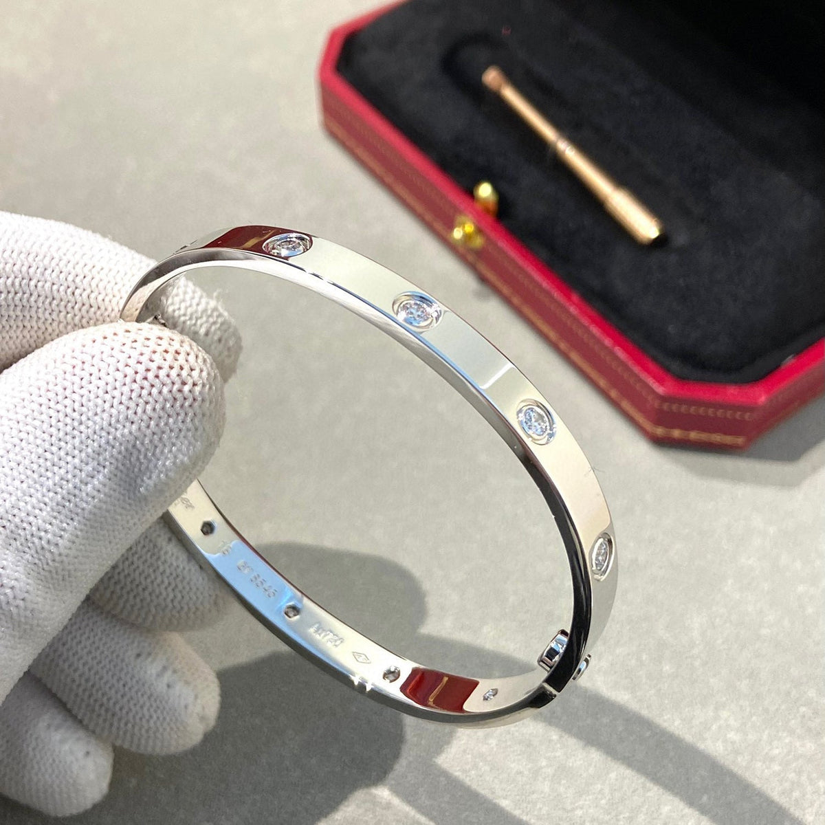 [⭐Shinejoy]LOVE BRACELET 6.1MM 10 DIAMONDS