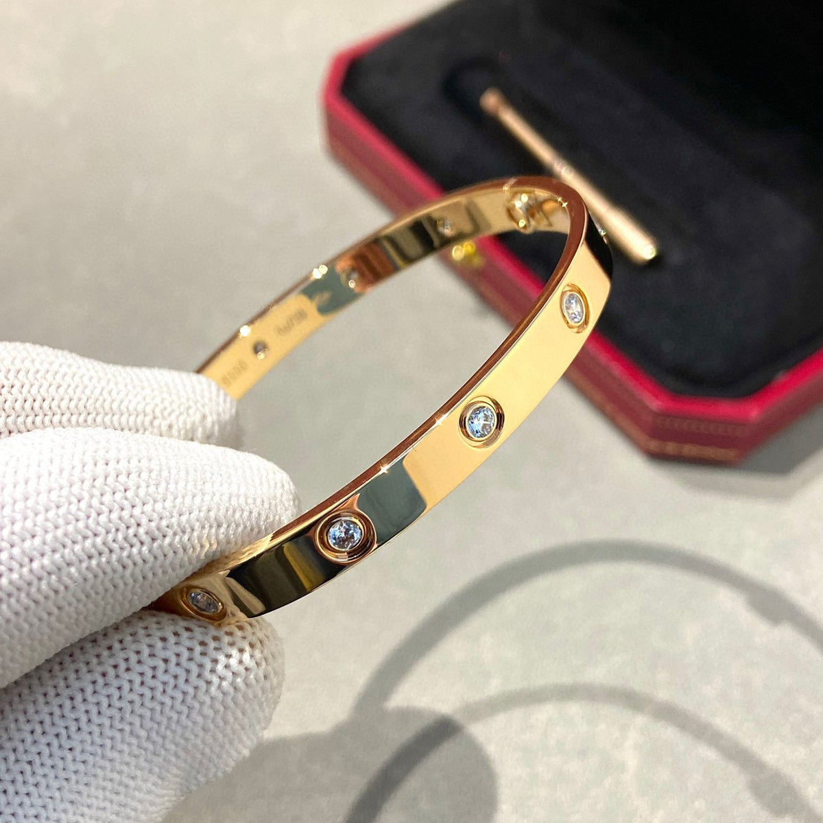 [⭐Shinejoy]LOVE BRACELET 6.1MM 10 DIAMONDS