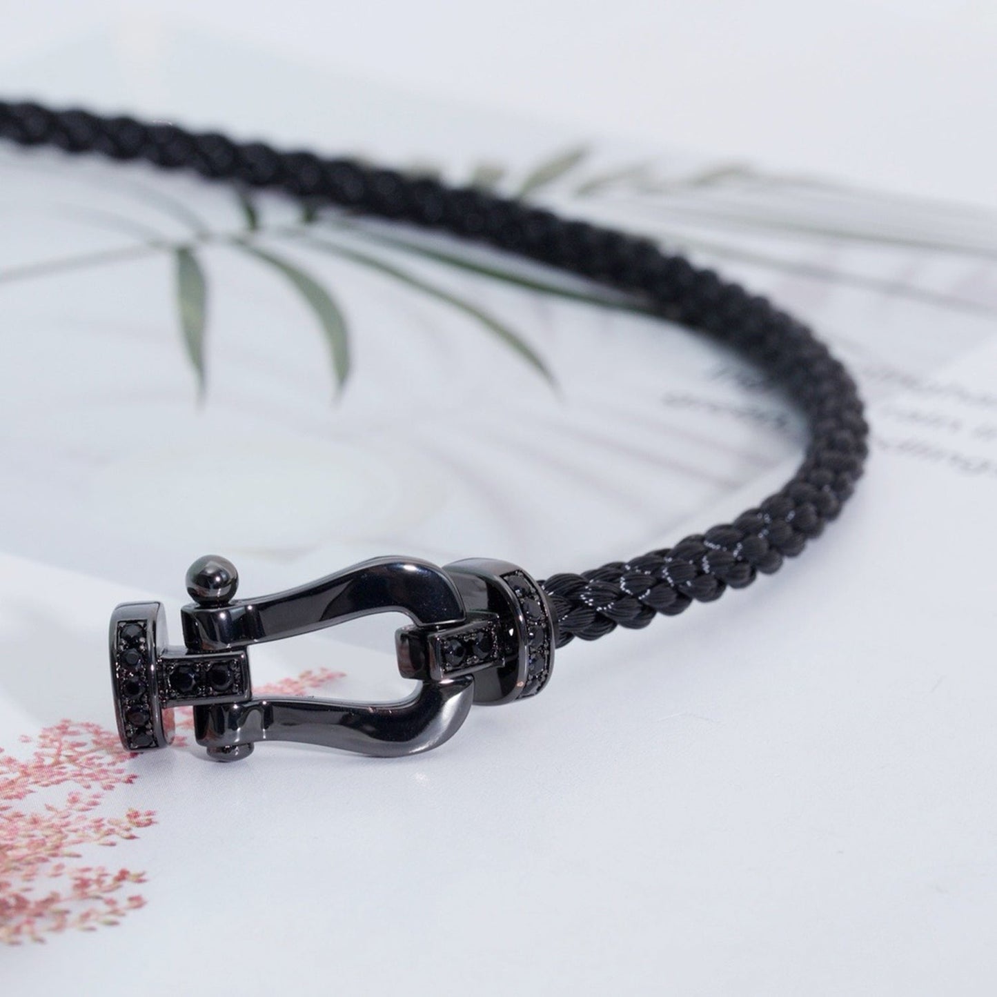 [Shinejoy]FORCE LARGE SERIES HORSESHOE BLACK SAMURAI BRACELET