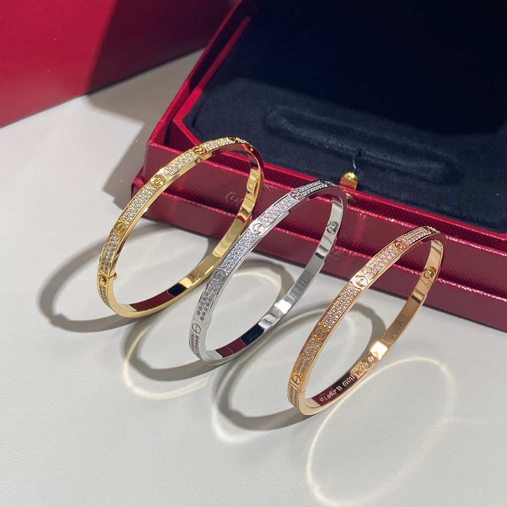[⭐Shinejoy]LOVE BRACELET 3.65MM DIAMOND-PAVED