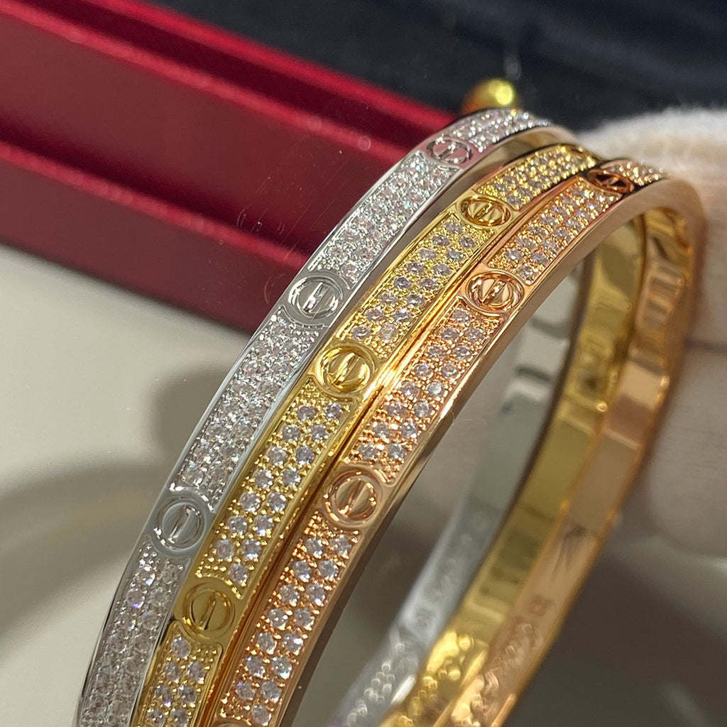 [⭐Shinejoy]LOVE BRACELET 3.65MM DIAMOND-PAVED