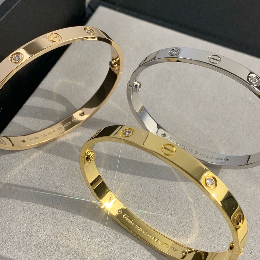 [⭐Shinejoy]LOVE BRACELET 6.1MM 4 DIAMONDS