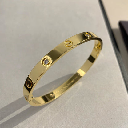 [⭐Shinejoy]LOVE BRACELET 6.1MM 4 DIAMONDS