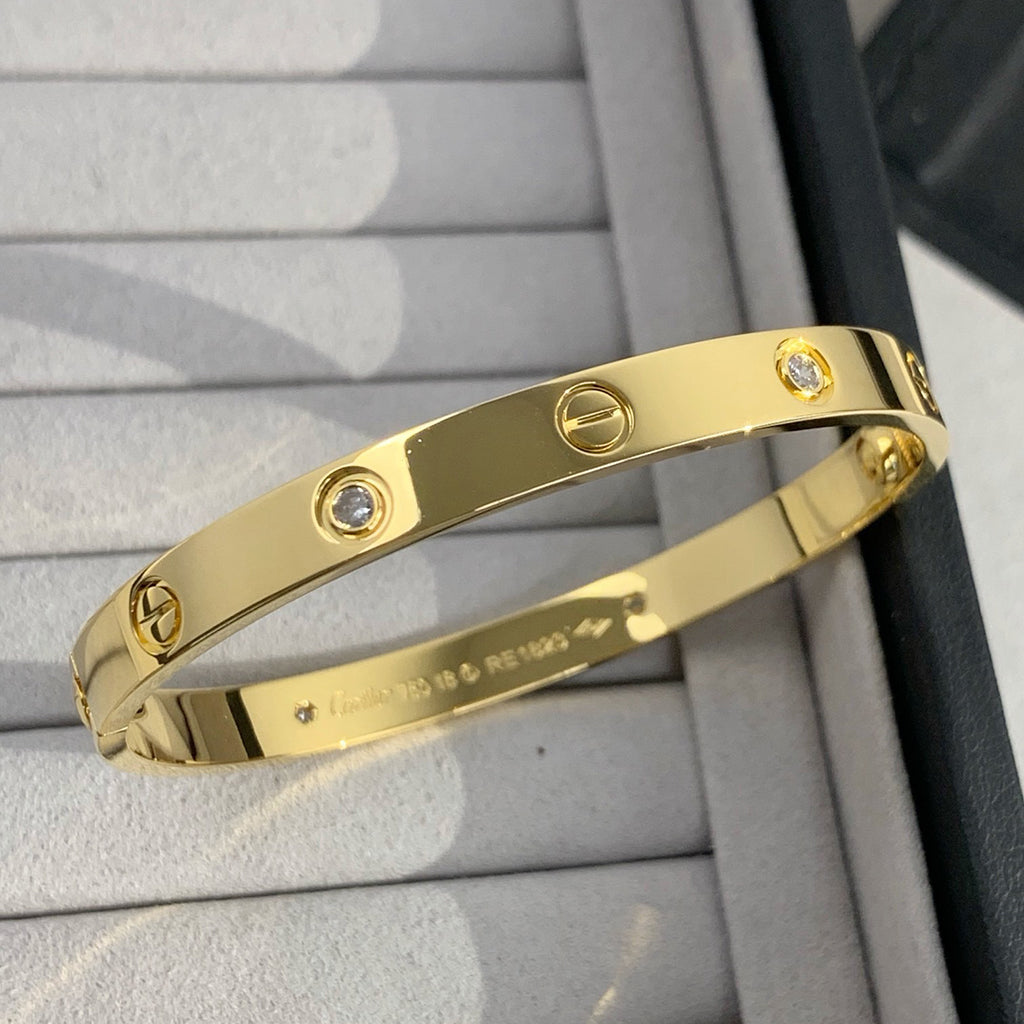 [⭐Shinejoy]LOVE BRACELET 6.1MM 4 DIAMONDS