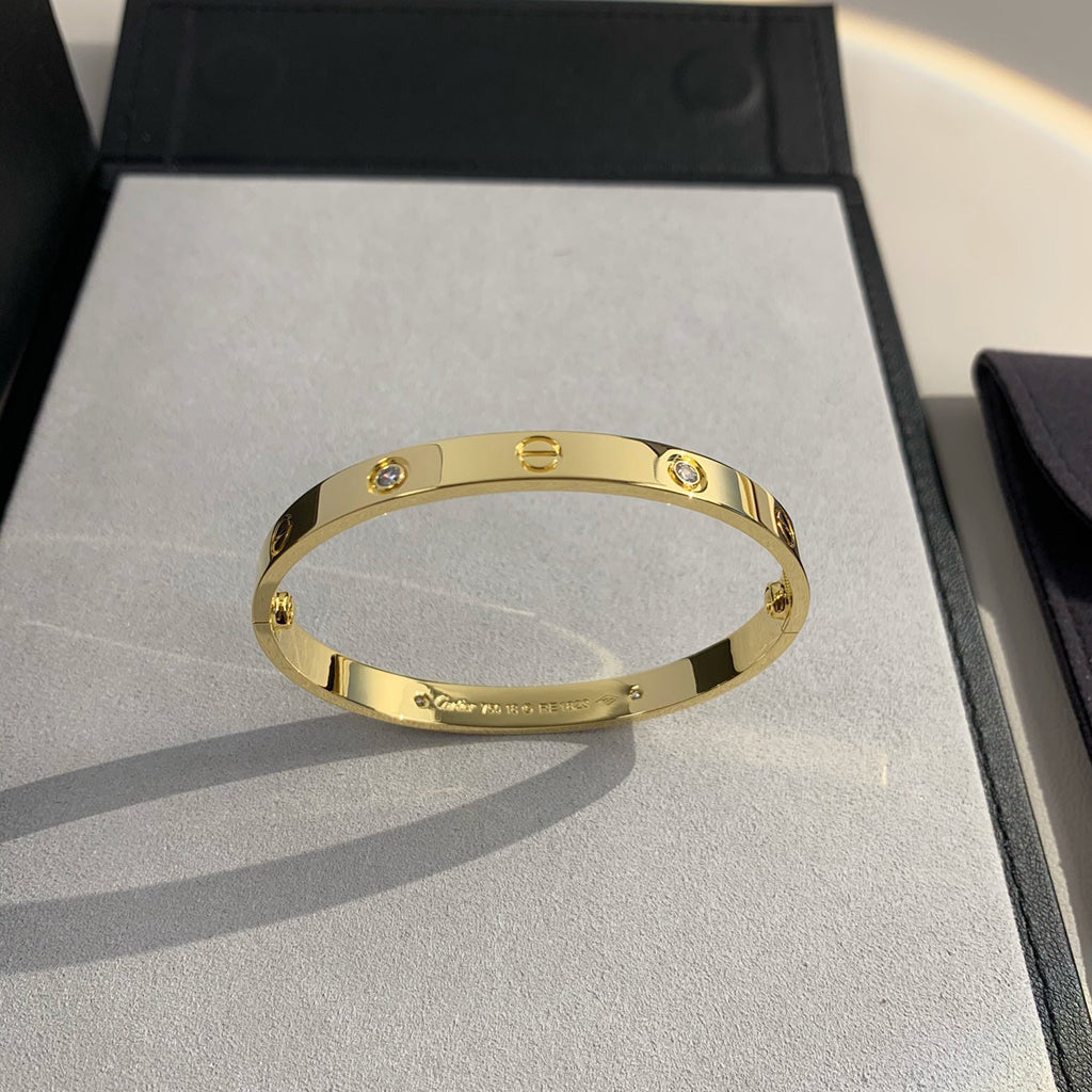 [⭐Shinejoy]LOVE BRACELET 6.1MM 4 DIAMONDS