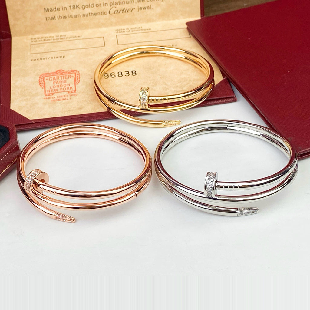 [⭐Shinejoy]JUSTE BRACELET 3.5MM DOUBLE ROW DIAMOND