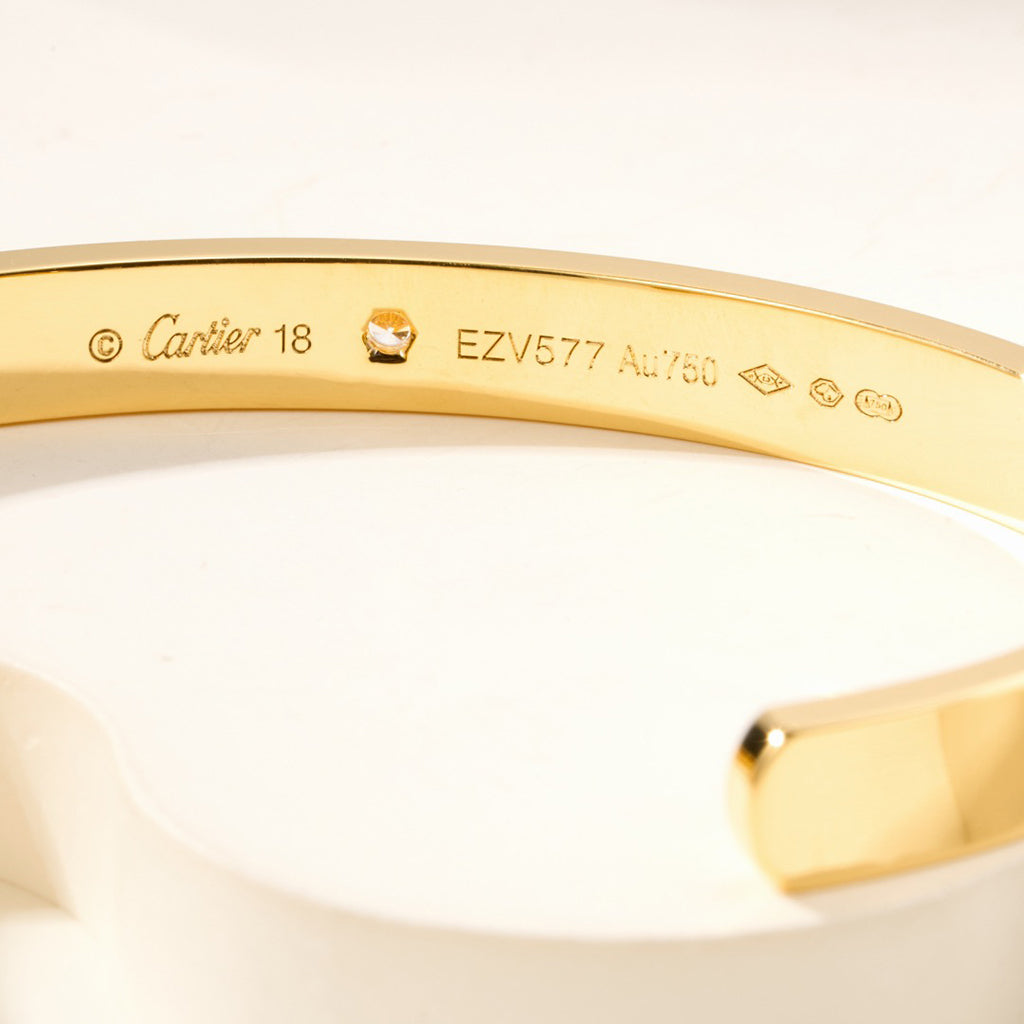 [⭐Shinejoy]LOVE BRACELET 6.1MM 1 DIAMOND OPEN CUFF