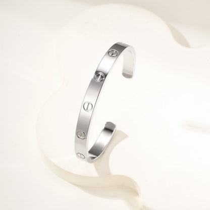 [⭐Shinejoy]LOVE BRACELET 6.1MM OPEN CUFF