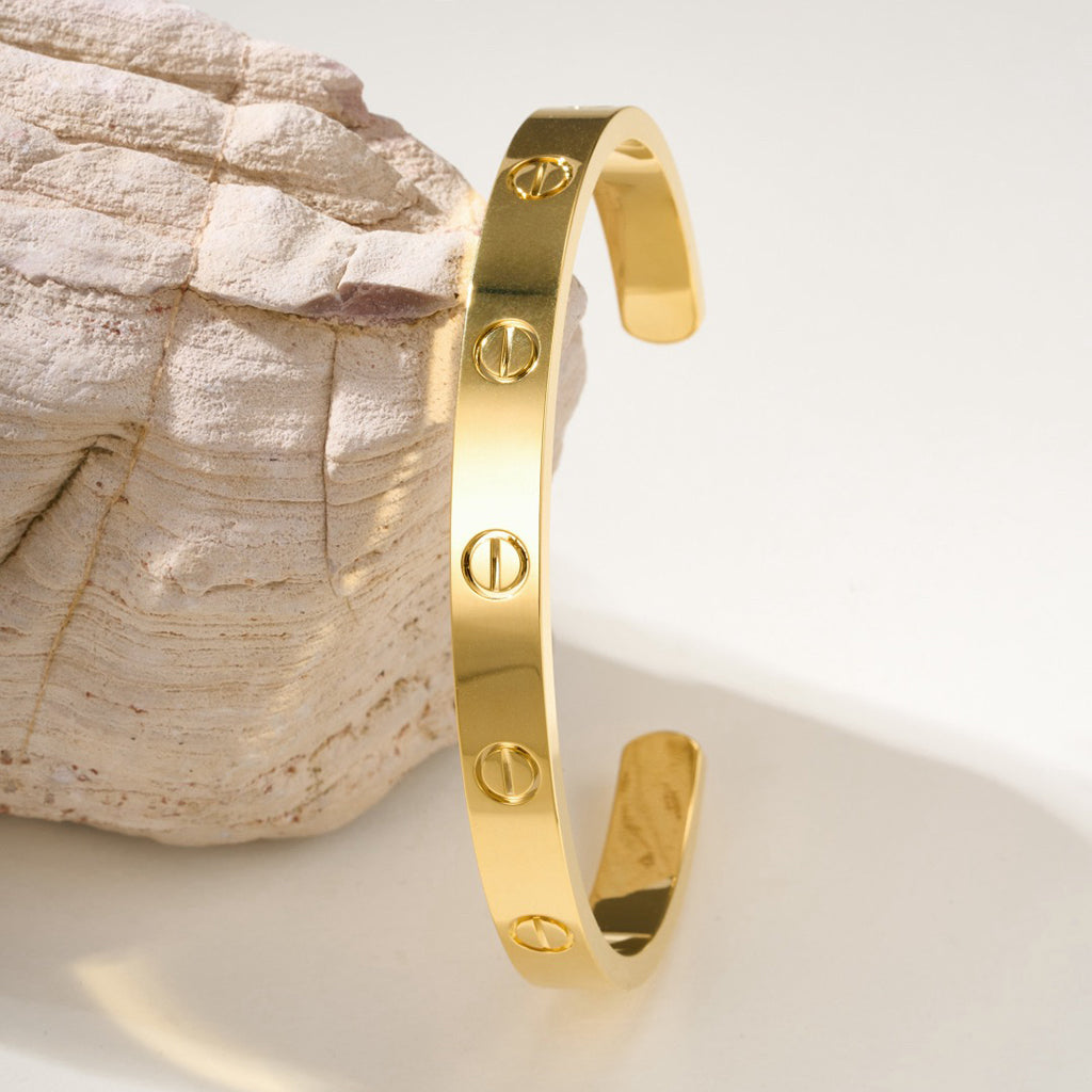 [⭐Shinejoy]LOVE BRACELET 6.1MM OPEN CUFF