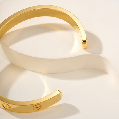 [⭐Shinejoy]LOVE BRACELET 6.1MM OPEN CUFF
