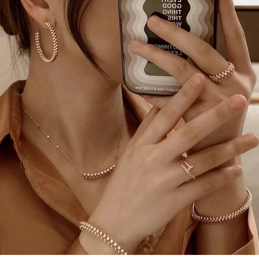 [⭐Shinejoy]CLASH  BRACELET 8MM DIAMONDS