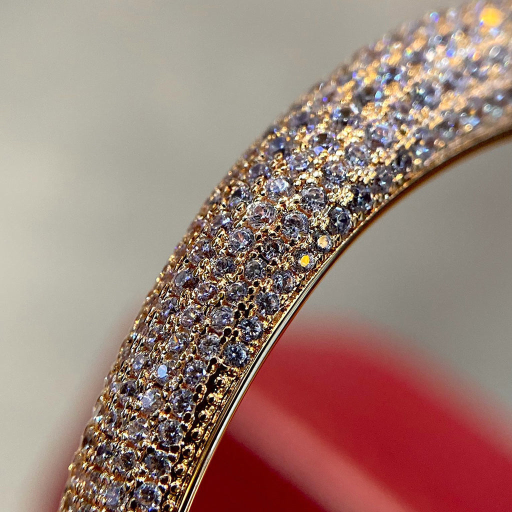 [⭐Shinejoy]PANTHERE HALF DIAMOND OPEN BRACELET
