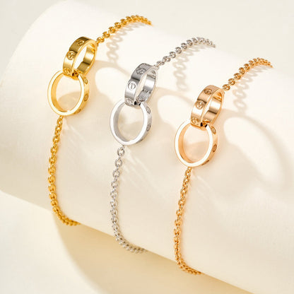 [⭐Shinejoy]LOVE BRACELET DOUBLE RING