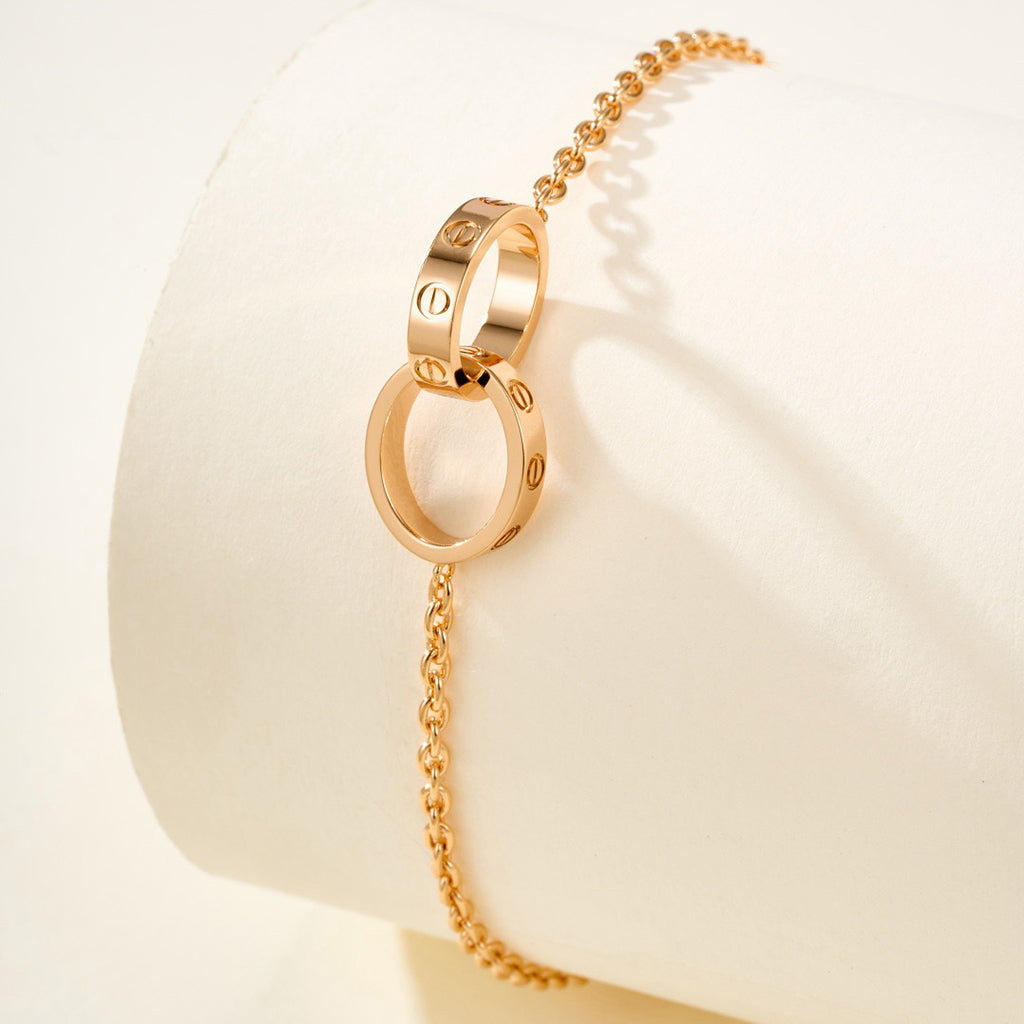 [⭐Shinejoy]LOVE BRACELET DOUBLE RING