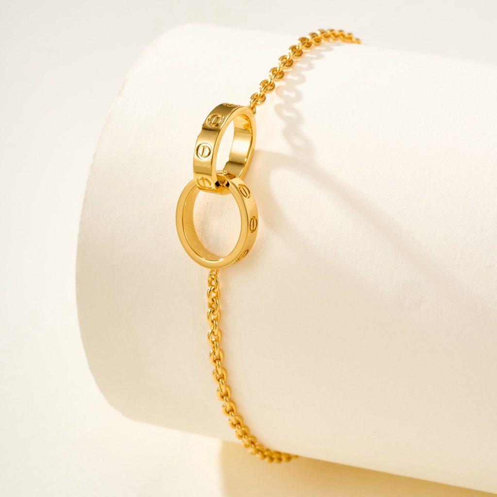 [⭐Shinejoy]LOVE BRACELET DOUBLE RING