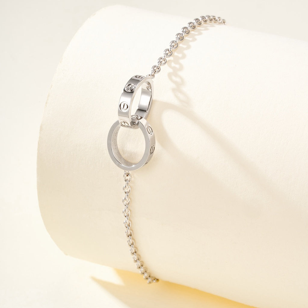 [⭐Shinejoy]LOVE BRACELET DOUBLE RING