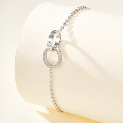 [⭐Shinejoy]LOVE BRACELET DOUBLE RING