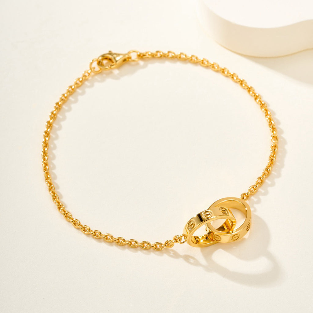 [⭐Shinejoy]LOVE BRACELET DOUBLE RING