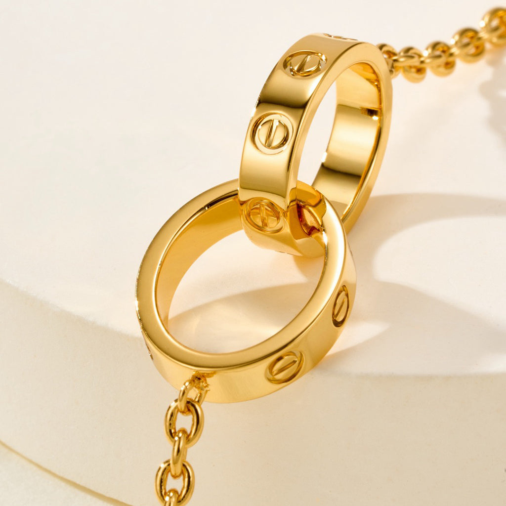 [⭐Shinejoy]LOVE BRACELET DOUBLE RING