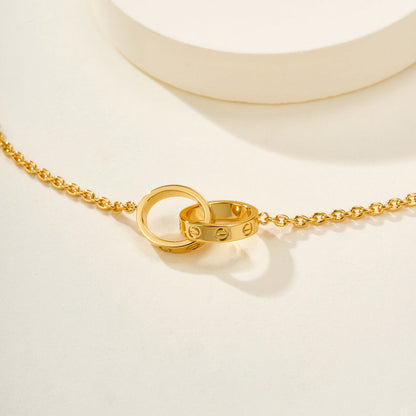 [⭐Shinejoy]LOVE BRACELET DOUBLE RING