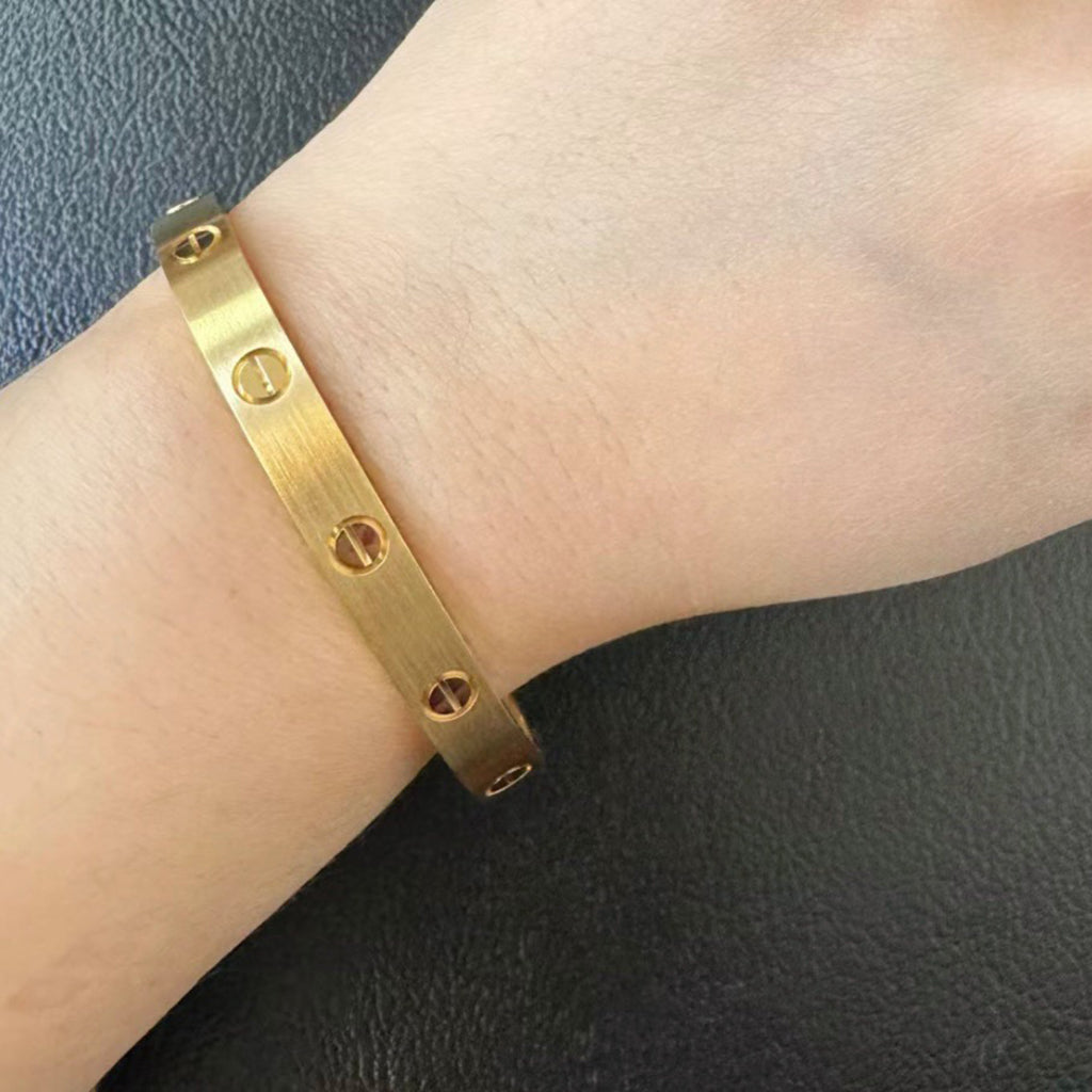 [⭐Shinejoy]LOVE BRACELET 6.1MM BRUSHED
