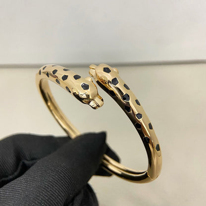 [⭐Shinejoy]PANTHERE DOUBLE HEADED OPEN BRACELET
