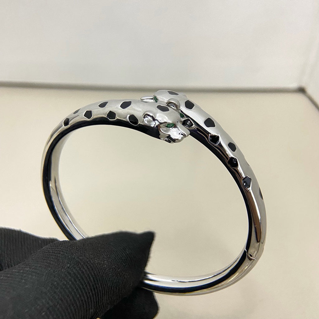 [⭐Shinejoy]PANTHERE DOUBLE HEADED OPEN BRACELET