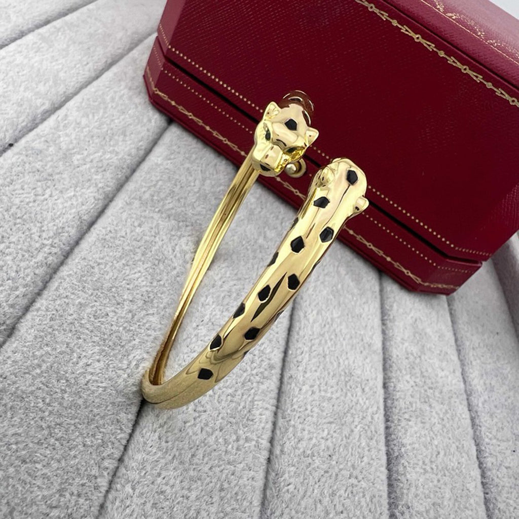 [⭐Shinejoy]PANTHERE DOUBLE HEADED OPEN BRACELET