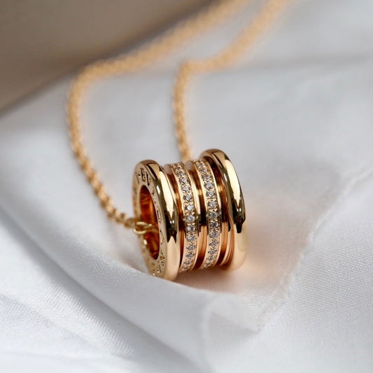 [⭐Shinejoy]ZERO 1 PINK GOLD DIAMOND NECKLACE