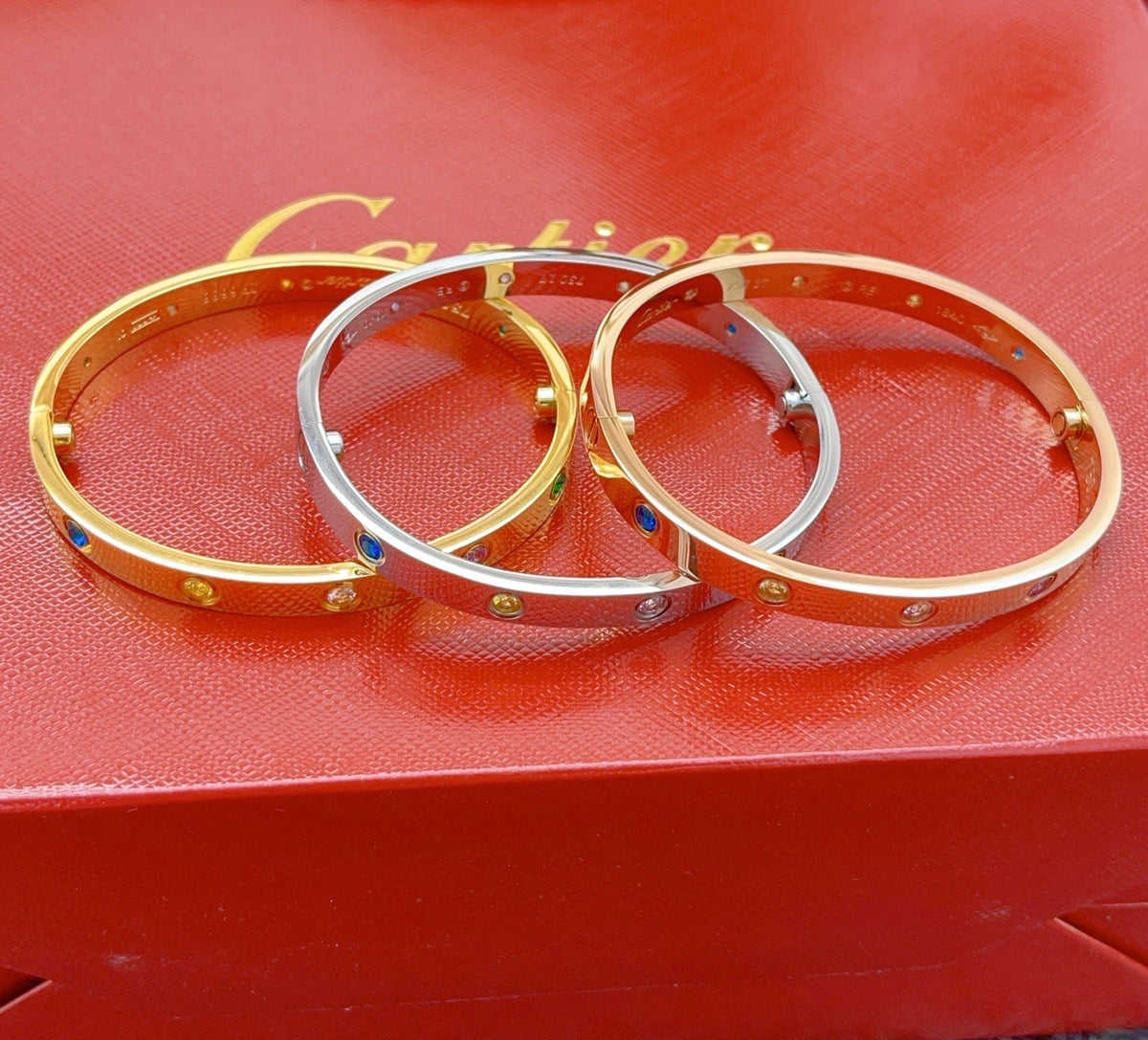 [⭐Shinejoy] 2026 RAINBOW LOVE BRACELET 6.1MM  10 DIAMONDS