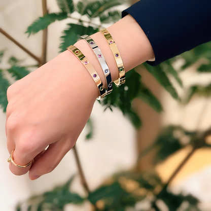 [⭐Shinejoy] 2026 RAINBOW LOVE BRACELET 6.1MM  10 DIAMONDS