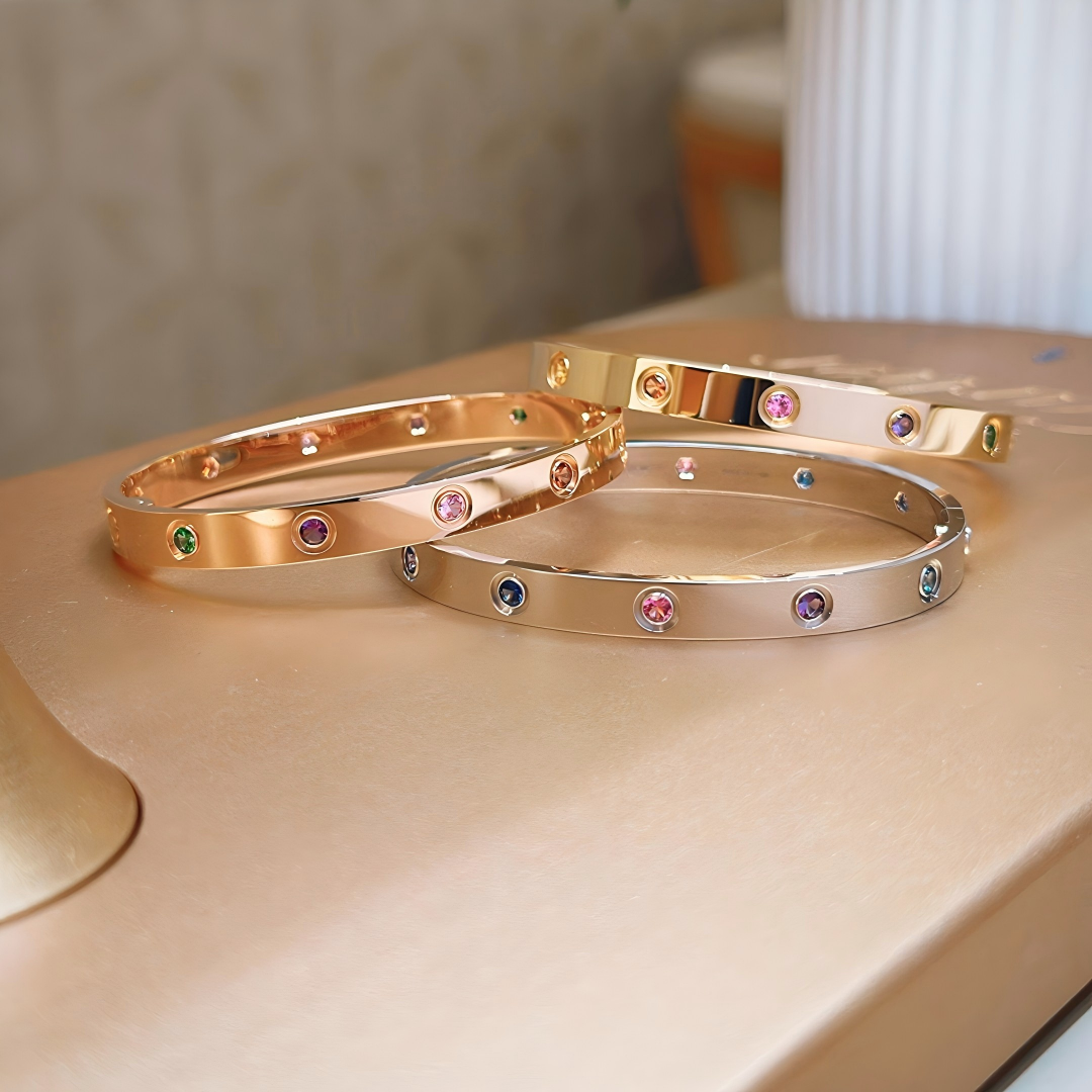 [⭐Shinejoy] 2026 RAINBOW LOVE BRACELET 6.1MM  10 DIAMONDS