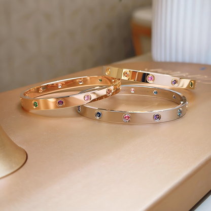 [⭐Shinejoy] 2026 RAINBOW LOVE BRACELET 6.1MM  10 DIAMONDS