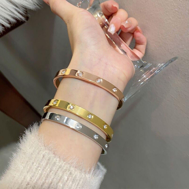 [⭐Shinejoy] 2026 RAINBOW LOVE BRACELET 6.1MM  10 DIAMONDS