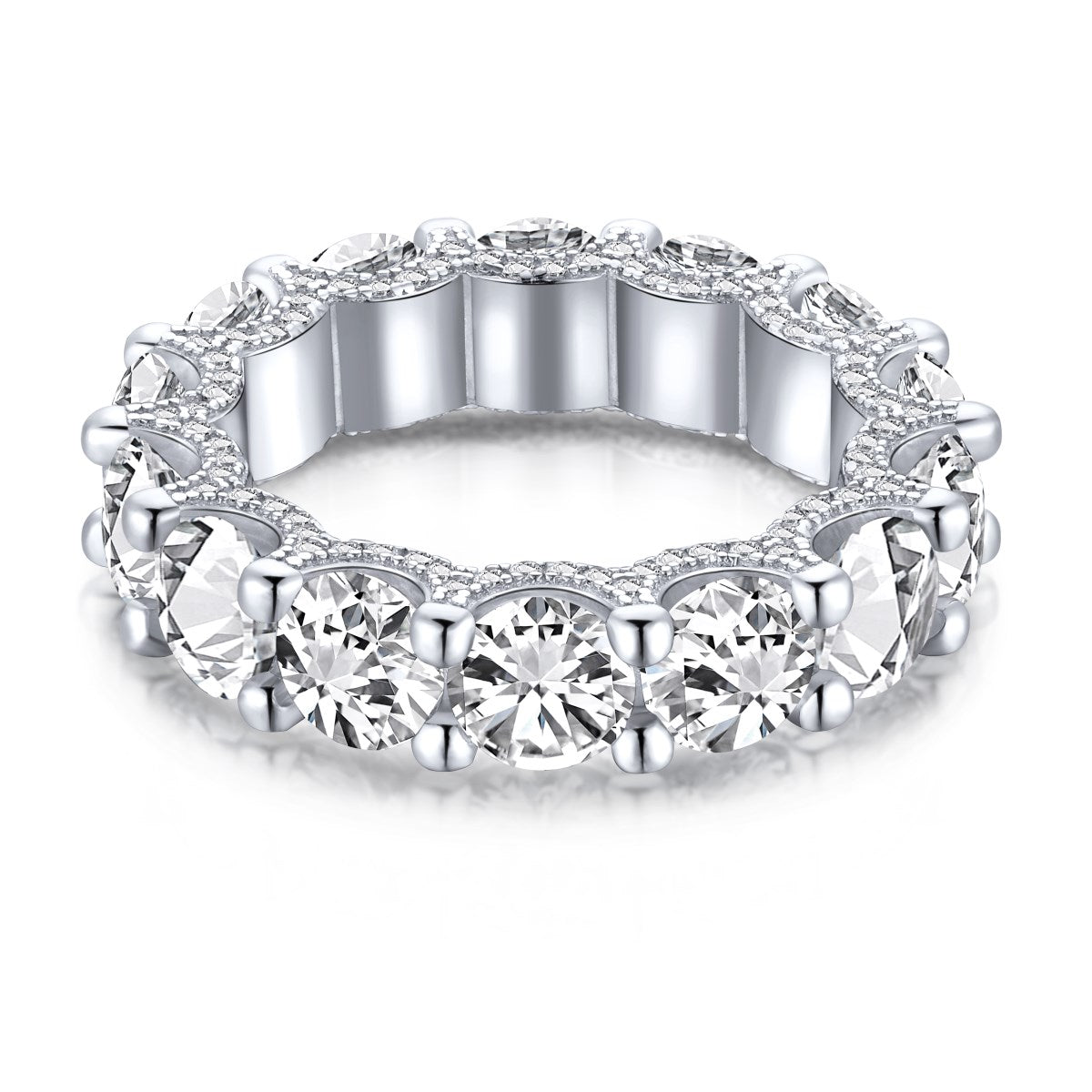 [Shinejoy Jewelry]Gorgeous Round Cut Tennis Ring