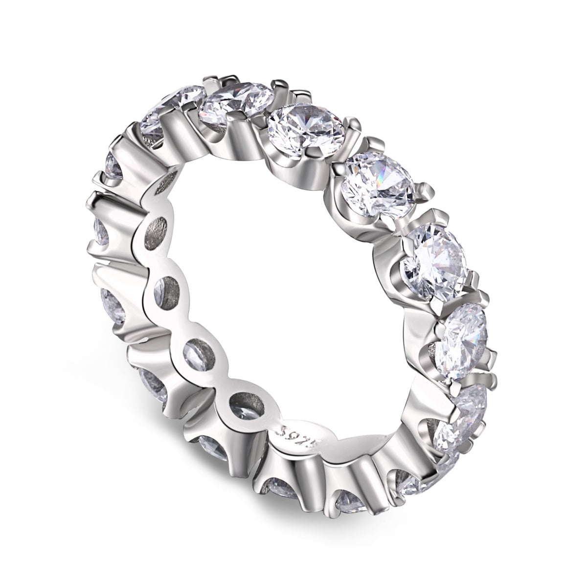 [Shinejoy Jewelry]Eternity Round Cut Tennis Ring