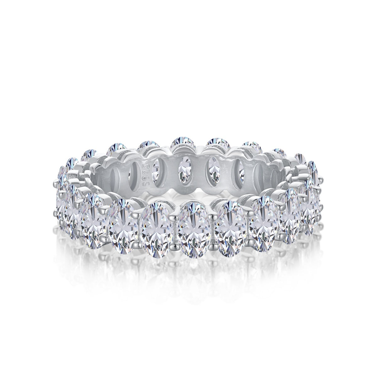 [Shinejoy Jewelry]Ornate Oval Cut Tennis Ring