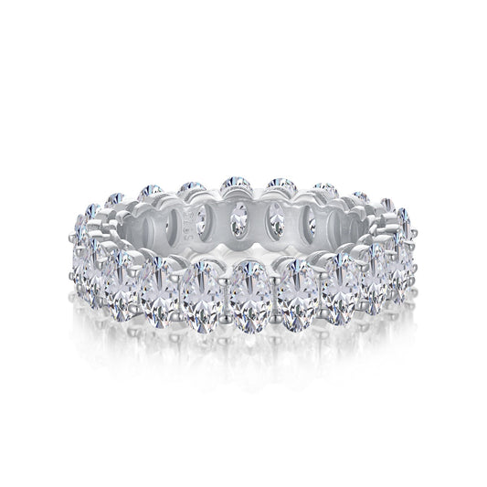 [Shinejoy Jewelry]Ornate Oval Cut Tennis Ring