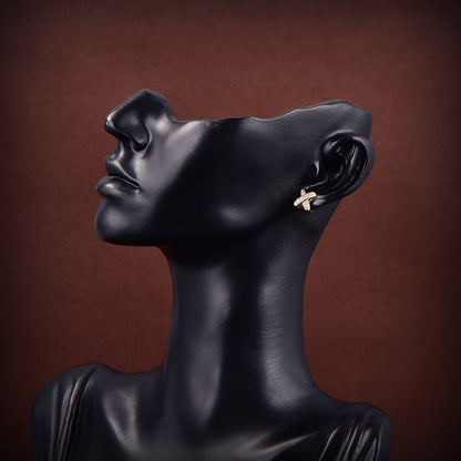 [Shinejoy]JEUX DE GOLD DIAMOND EARRINGS