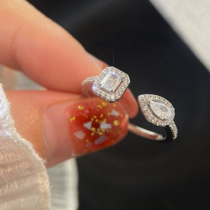[⭐Shinejoy]MY TWIN TOI & MOI SILVER DIAMOND RING