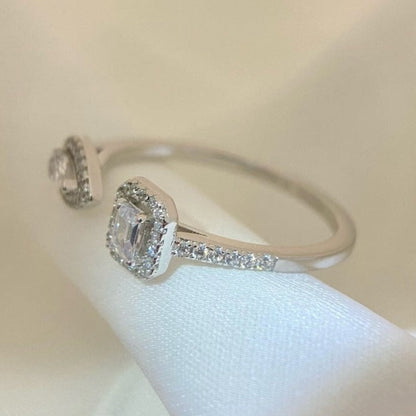 [⭐Shinejoy]MY TWIN TOI & MOI SILVER DIAMOND RING