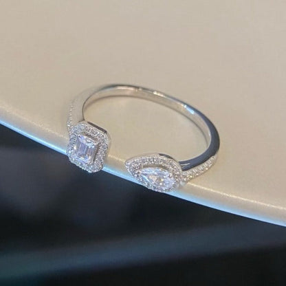 [⭐Shinejoy]MY TWIN TOI & MOI SILVER DIAMOND RING