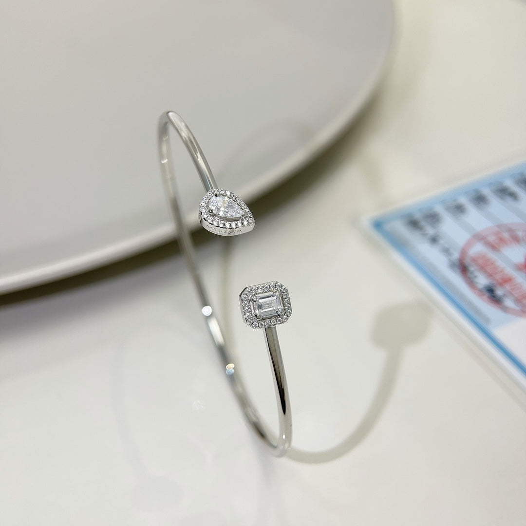 [⭐Shinejoy]JONC FLEX MY TWIN TOI & MOI SILVER DIAMOND BRACELET