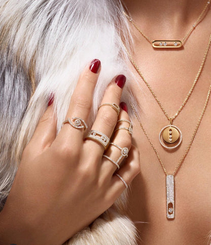 [⭐Shinejoy]Demo MOVE PM NECKLACE PINK GOLD DIAMOND