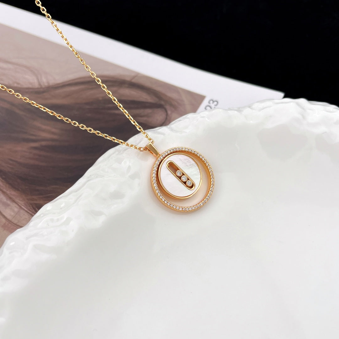 [⭐Shinejoy]Demo MOVE MM NACRE BLANCHE DIAMOND NECKLACE
