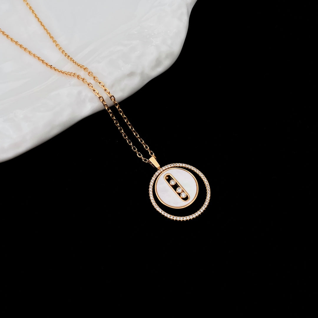 [⭐Shinejoy]Demo MOVE MM NACRE BLANCHE DIAMOND NECKLACE