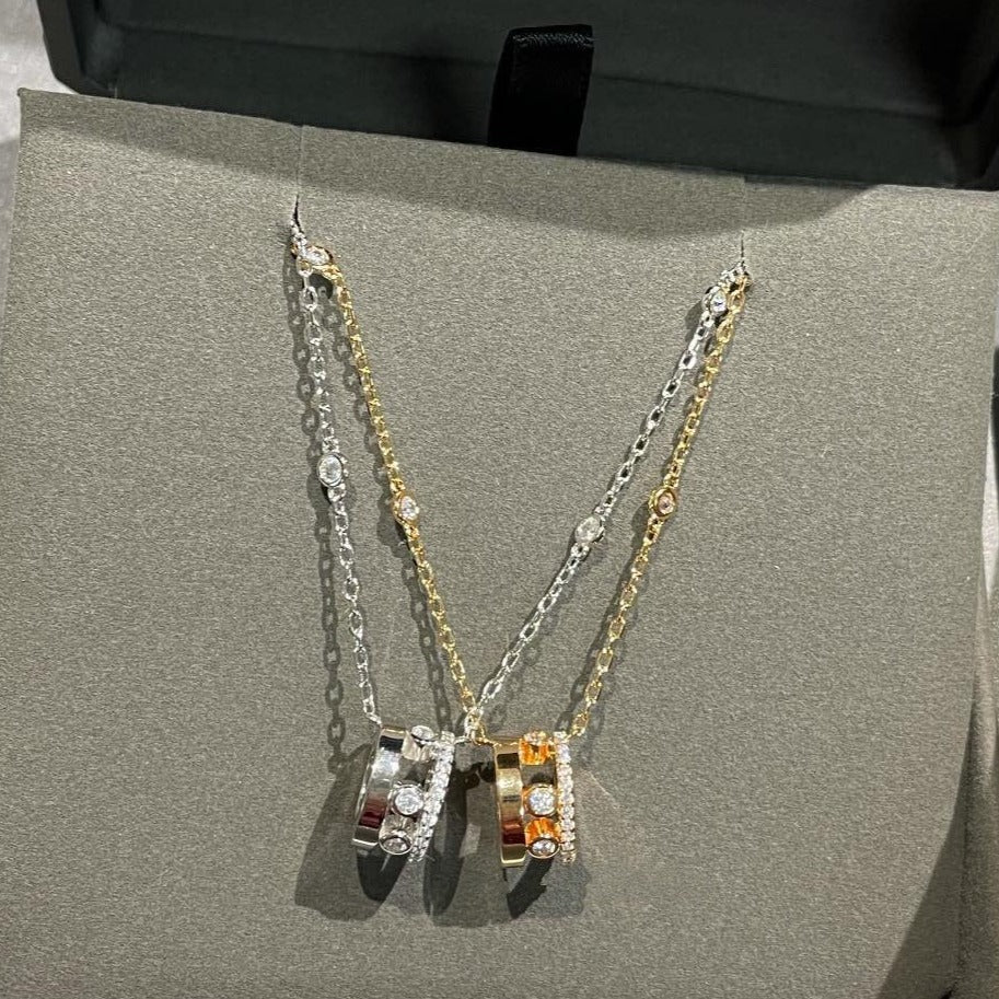 [⭐Shinejoy]CHAIN MOVE ROMANE PEDAND NECKLACE