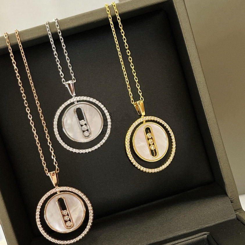 [⭐Shinejoy]Demo MOVE MM NACRE BLANCHE DIAMOND NECKLACE