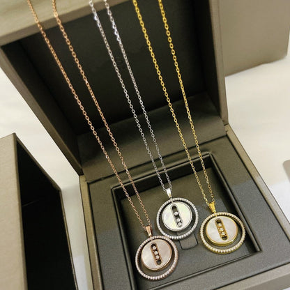[⭐Shinejoy]Demo MOVE MM NACRE BLANCHE DIAMOND NECKLACE